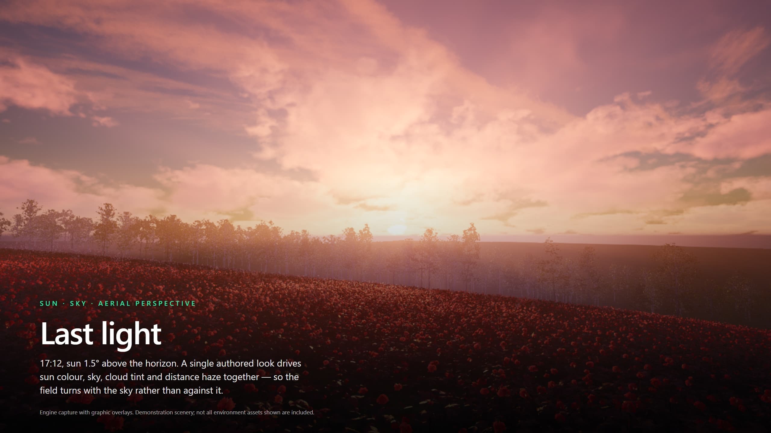 Evening atmosphere rendered with Agentic Atmos