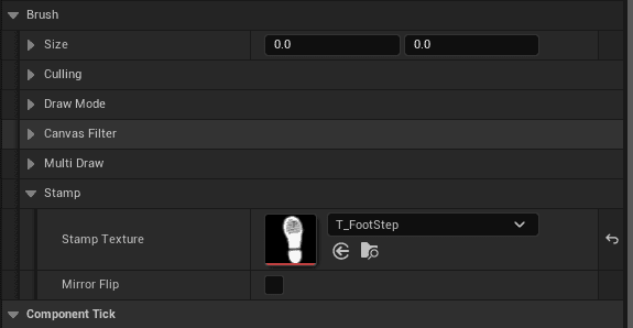 Default interact brush details